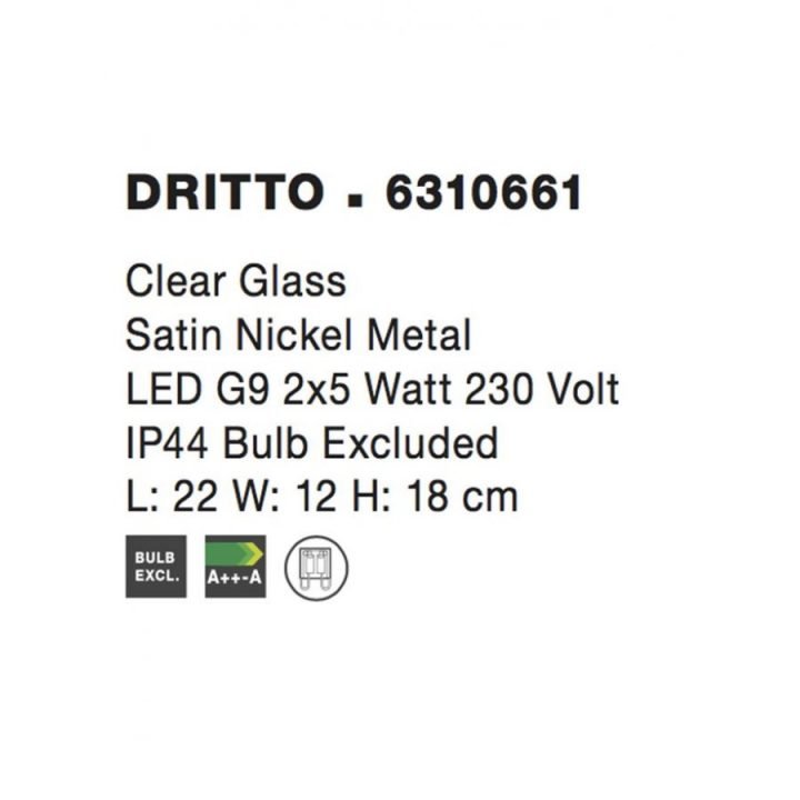 Nova Luce NL 6310661 DRITTO tükörmegvilágító lámpa