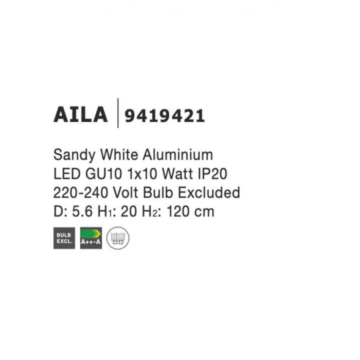 Nova Luce NL 9419421 AILA 1 ágú függeszték lámpa