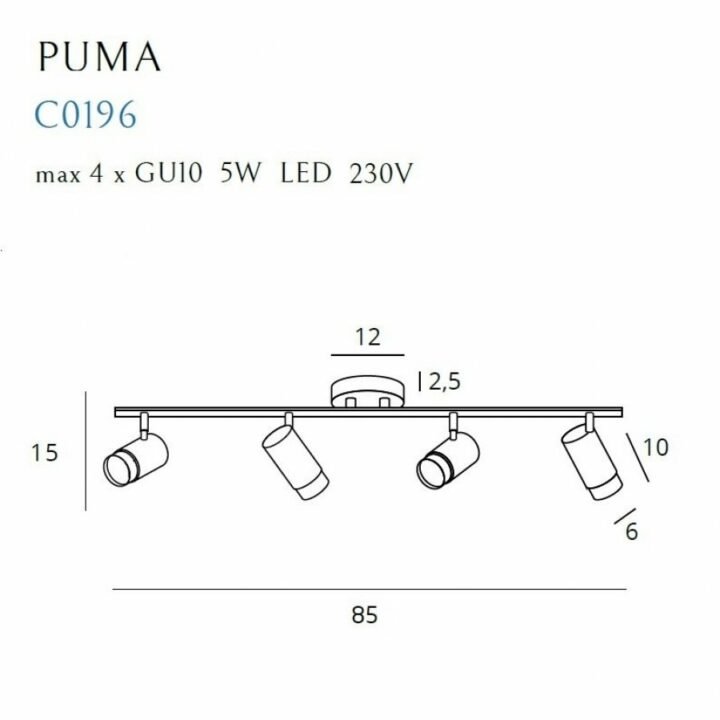 MaxLight C0196 PUMA LED spotlámpa