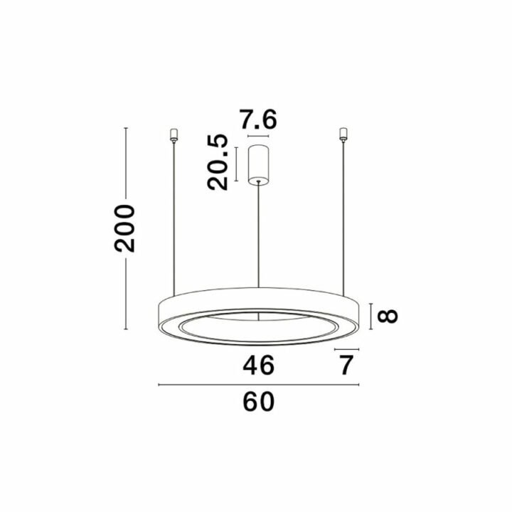 Nova Luce NL 9345639 MORBIDO 1 ágú függeszték LED lámpa