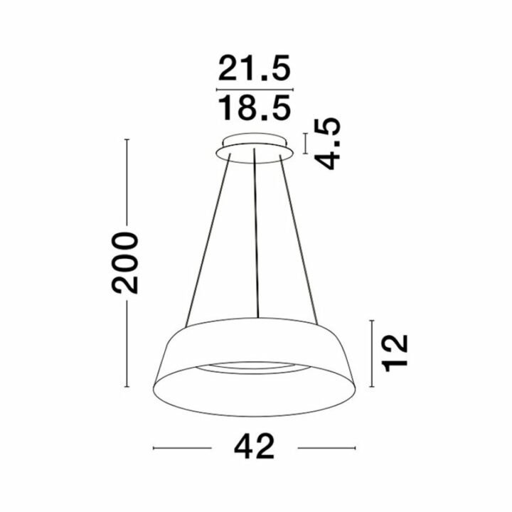 Nova Luce NL 9345656 ALBA 1 ágú függeszték LED lámpa