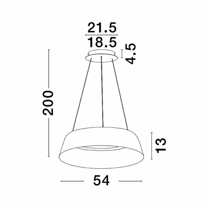Nova Luce NL 9345657 ALBA 1 ágú függeszték LED lámpa